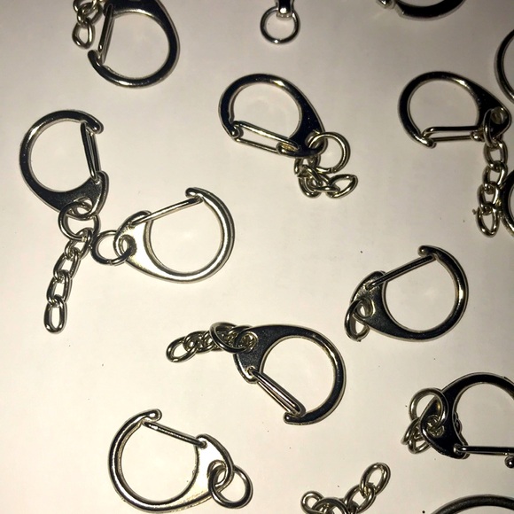 FOR JACKIE Silver tone Key Chains for creating Jewelry Making - Picture 3 of 4